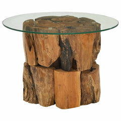 Coffee Table Brown Solid teak driftwood Medium Coffee Table