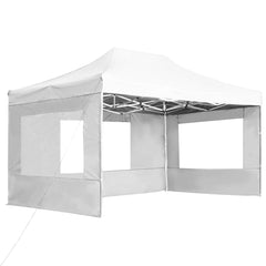 Professional Folding Party Tent with Walls Aluminum 14.8'x9.8' White