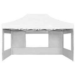 Professional Folding Party Tent with Walls Aluminum 14.8'x9.8' White