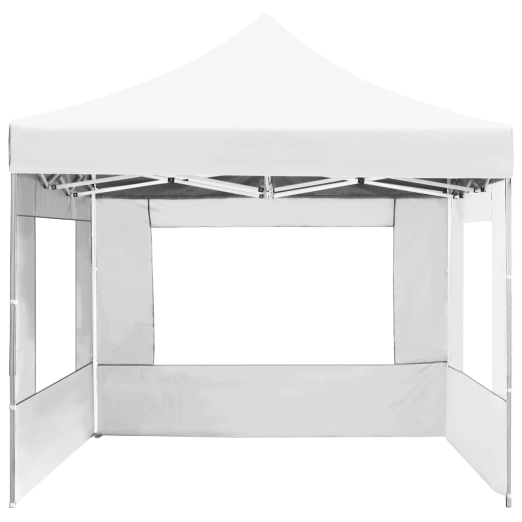 Professional Folding Party Tent with Walls Aluminum 14.8'x9.8' White
