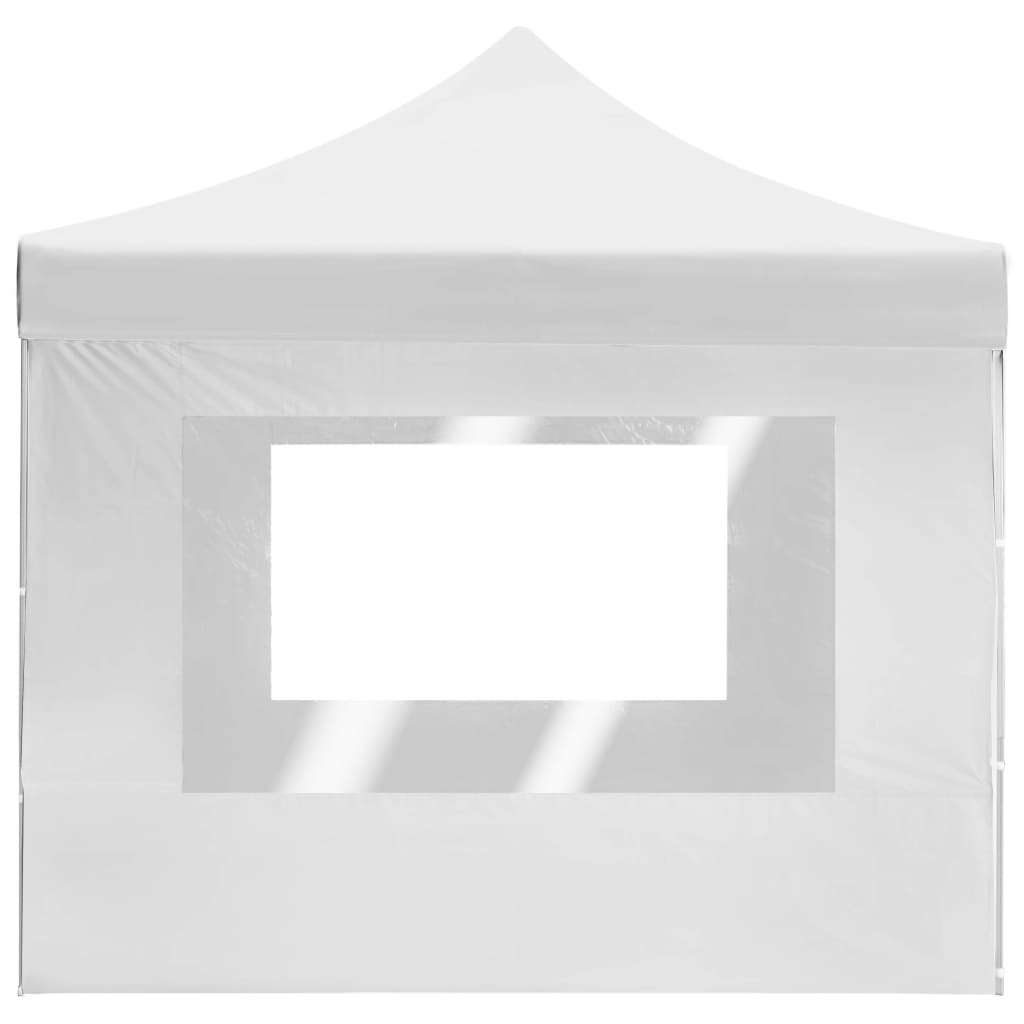 Professional Folding Party Tent with Walls Aluminum 14.8'x9.8' White
