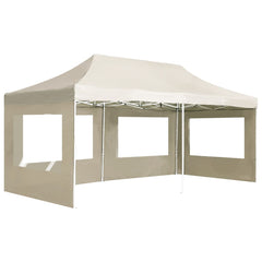 Professional Folding Party Tent with Walls Aluminum 19.7'x9.8' Cream