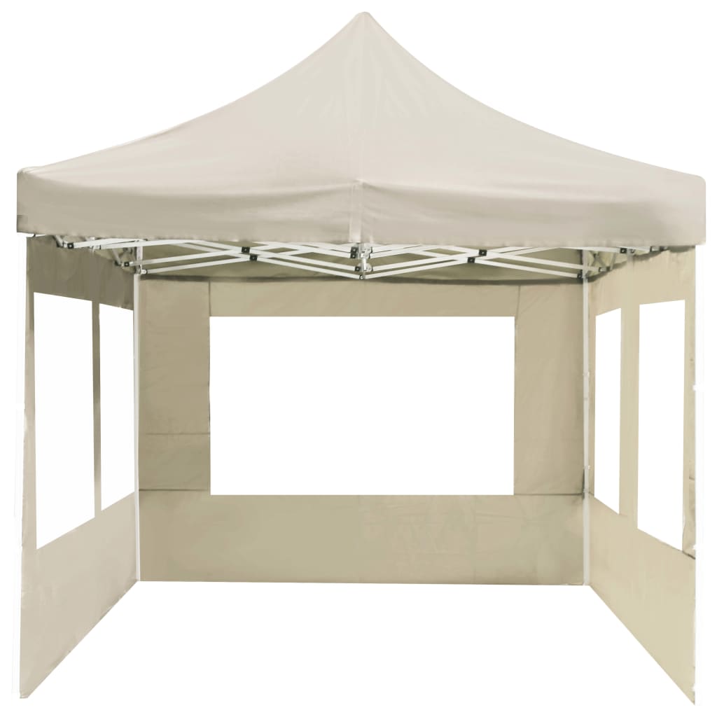 Professional Folding Party Tent with Walls Aluminum 19.7'x9.8' Cream