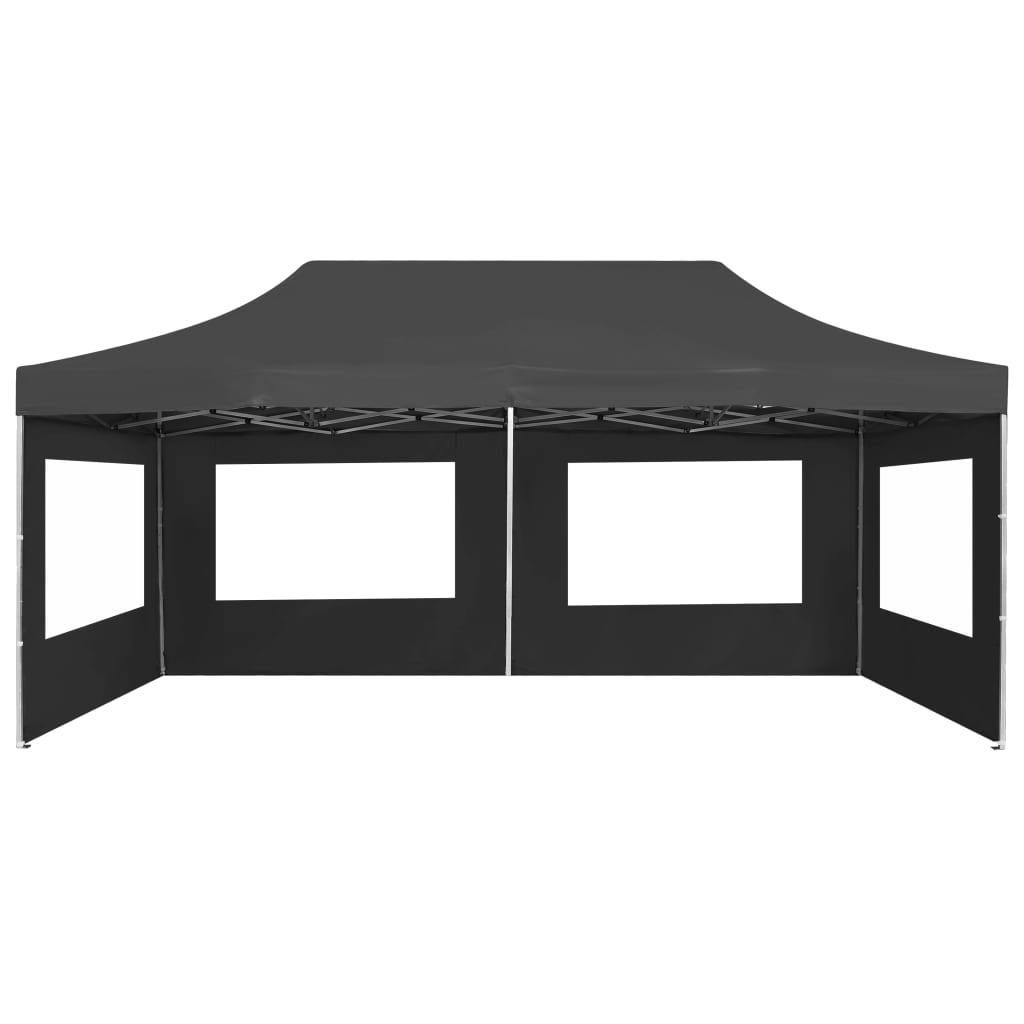 Professional Folding Party Tent with Walls Aluminum 19.7'x9.8' Anthracite