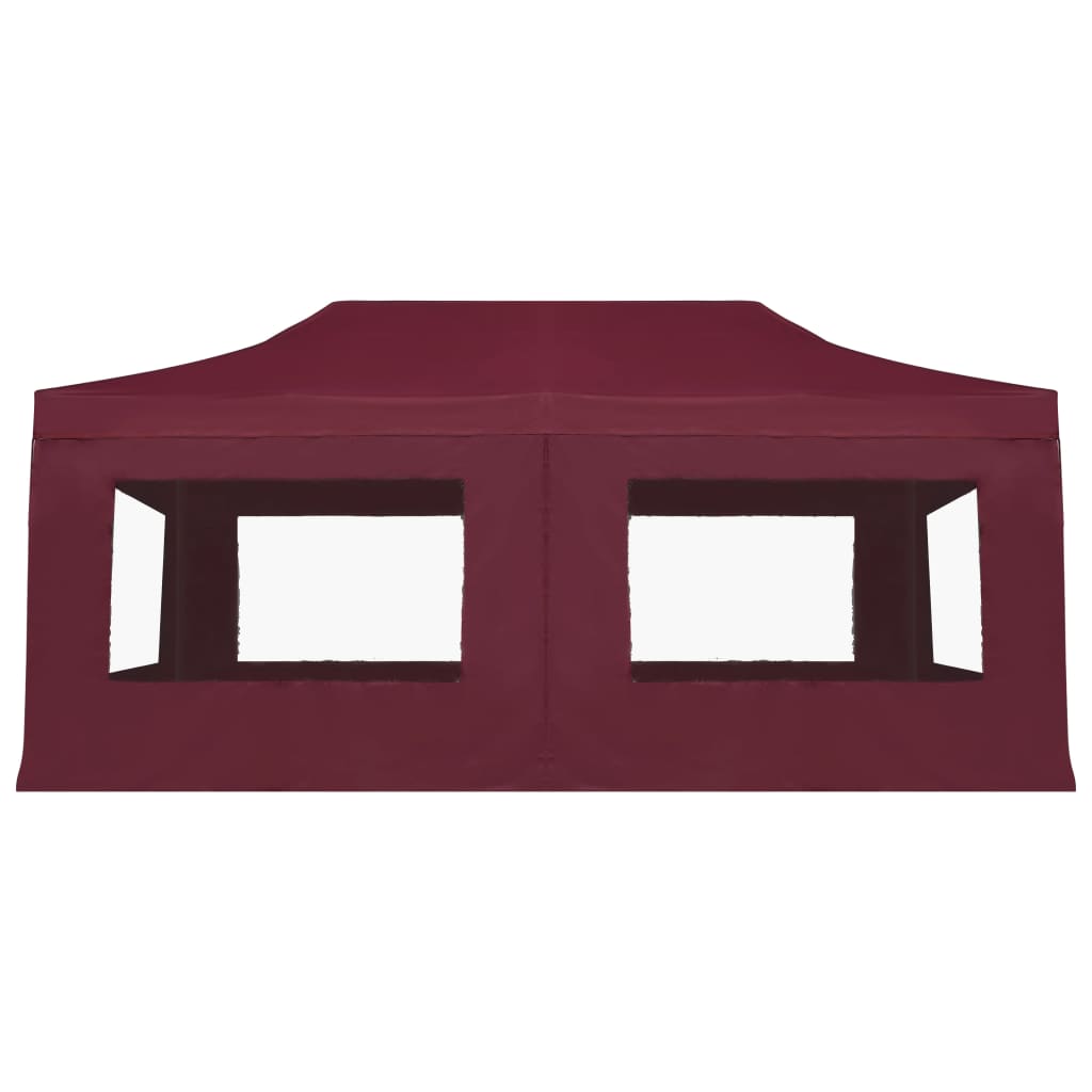 Professional Folding Party Tent with Walls Aluminum 19.7'x9.8' Wine Red