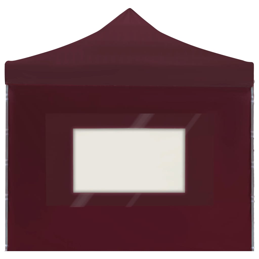 Professional Folding Party Tent with Walls Aluminum 19.7'x9.8' Wine Red
