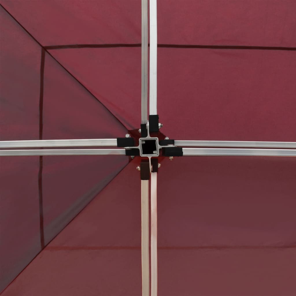 Professional Folding Party Tent with Walls Aluminum 19.7'x9.8' Wine Red