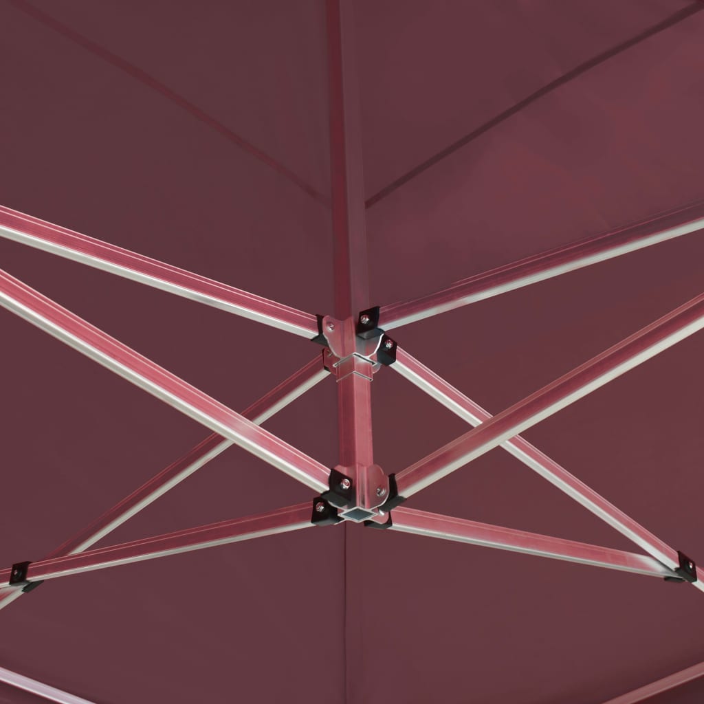 Professional Folding Party Tent with Walls Aluminum 19.7'x9.8' Wine Red