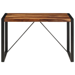 Dining Table Brown and black Solid Acacia wood 47.2 in Durable