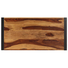 Dining Table Brown and black Solid Acacia wood 47.2 in Durable