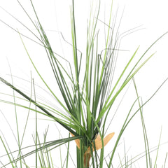 A 55.1-inch artificial grass plant with green fronds in a black pot.