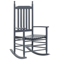 Rocking Chair Grey Poplar hardwood Standard Rocking Chair