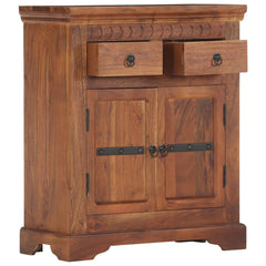 Sideboard Natural Brown Solid Acacia Wood, Iron Medium Sideboard
