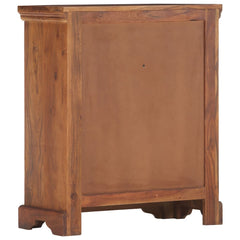 Sideboard Natural Brown Solid Acacia Wood, Iron Medium Sideboard