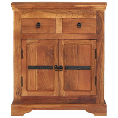 Sideboard Natural Brown Solid Acacia Wood, Iron Medium Sideboard