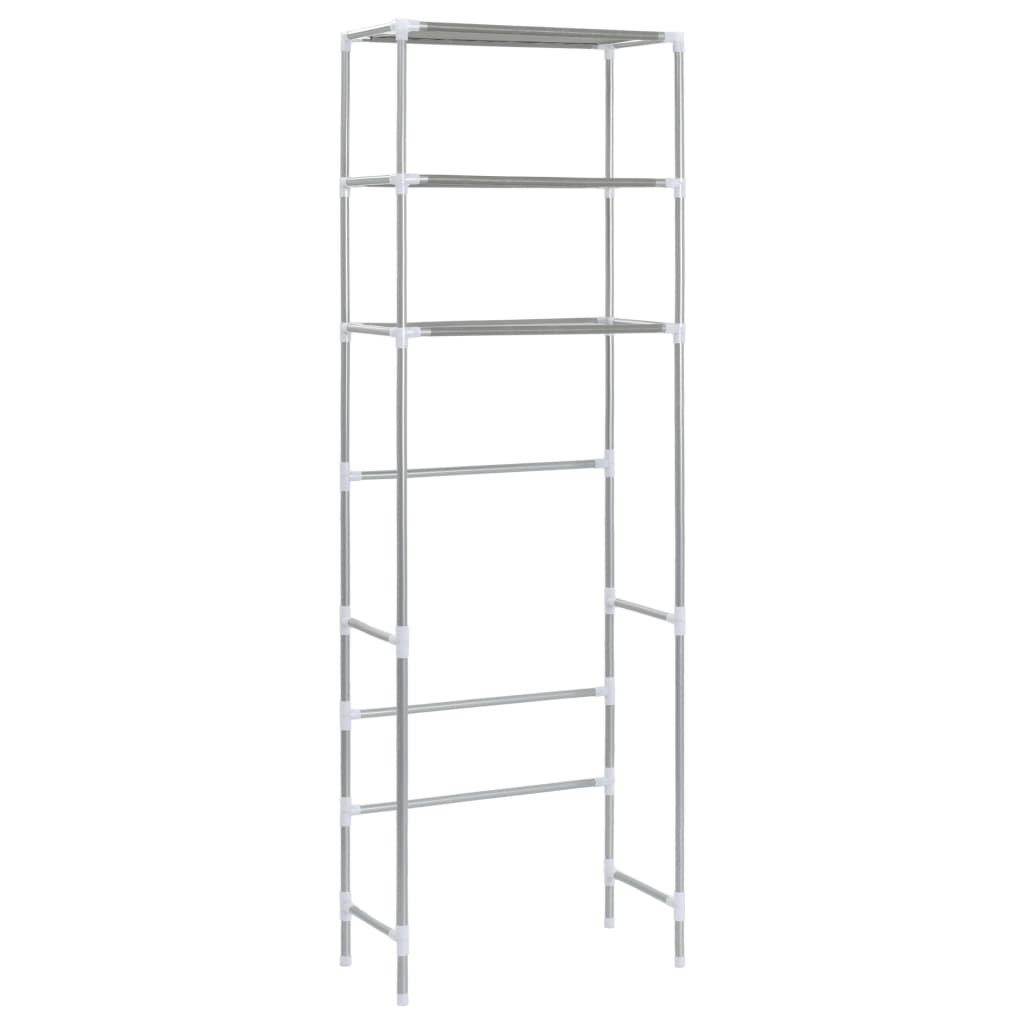 3-Tier Storage Rack over Toilet Silver 20.9x11x66.5