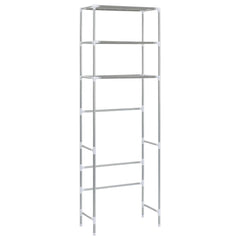 3-Tier Storage Rack over Toilet Silver 20.9x11x66.5
