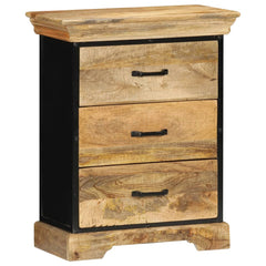 Chest Of Drawers Natural wood with black iron accents