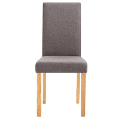 Dining Chair Set of 2 Taupe Fabric Standard Durable