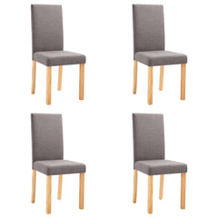 Dining Chair Set of 4 Taupe Fabric Medium Ergonomic