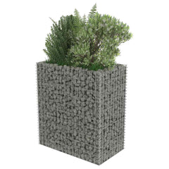Gabion Raised Bed Silver Galvanized Steel 35.4x19.7x39.4 in