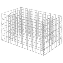 Gabion Raised Bed Silver Galvanized Steel Medium Durable