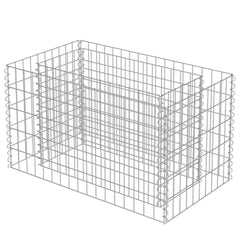 Gabion Raised Bed Silver Galvanized Steel Medium Durable