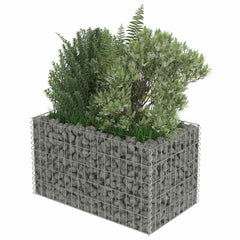 Gabion Raised Bed Silver Galvanized Steel Medium Durable