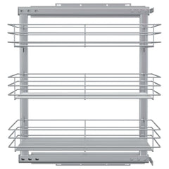 3-Tier Pull-out Kitchen Wire Basket Silver 18.5x13.8x22