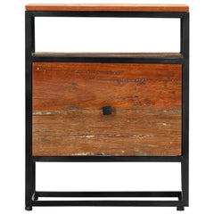 Bedside Cabinet Multicolor Solid reclaimed wood Small
