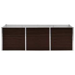 Raised Bed Brown Galvanized Steel 94.5 x 31.5 x 30.3 in