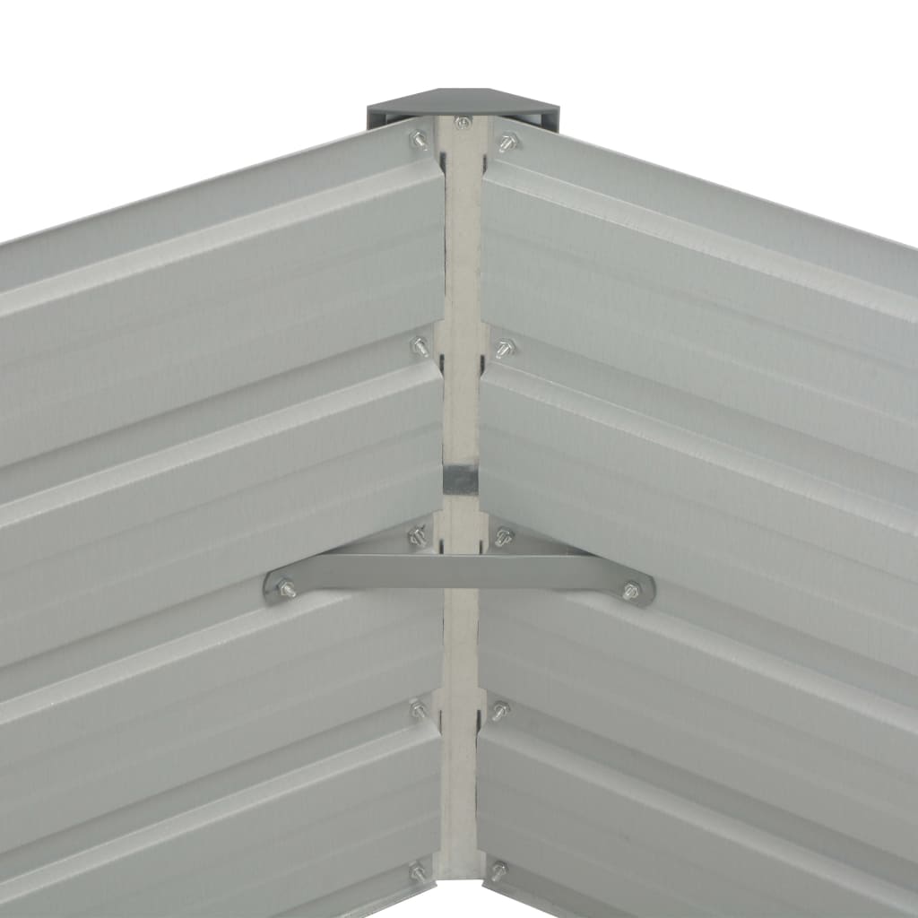 Raised Garden Bed Anthracite 50.8x50.8x17.7 Galvanized Steel