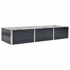 Raised Bed Anthracite Galvanized Steel 94.5 x 31.5 x 17.7 in