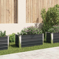 Raised Bed Anthracite Galvanized steel 39.4 x 15.7 x 17.7 in