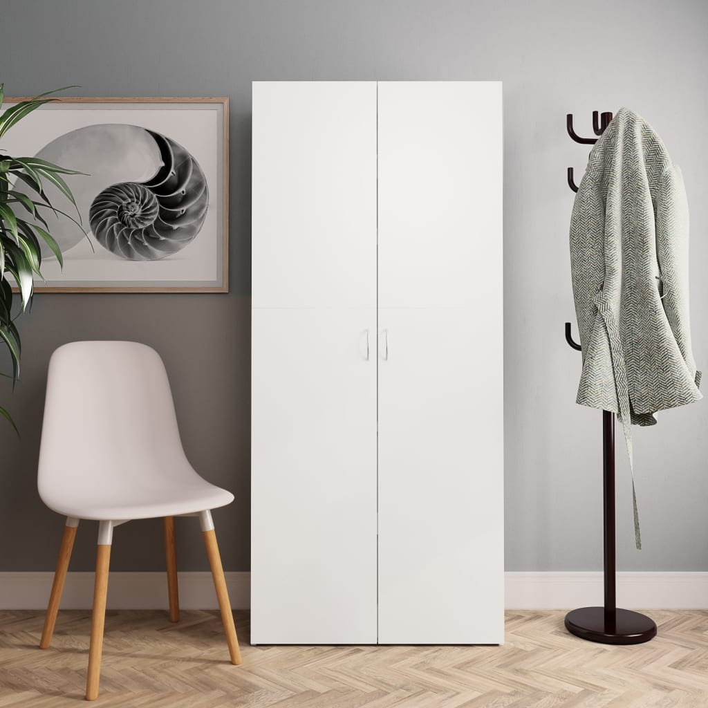 Shoe Cabinet White Engineered wood Large Shoe Cabinet