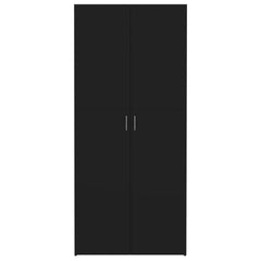 Shoe Cabinet Black Engineered Wood Large Shoe Cabinet