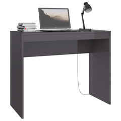 Desk High gloss grey Engineered wood Compact Sleek Desk
