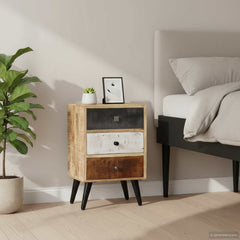 Bedside Cabinet Multicolour Solid mango wood Small