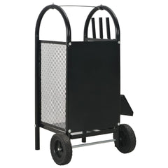 Firewood Cart Black 11.8x13.8x31.9 Steel
