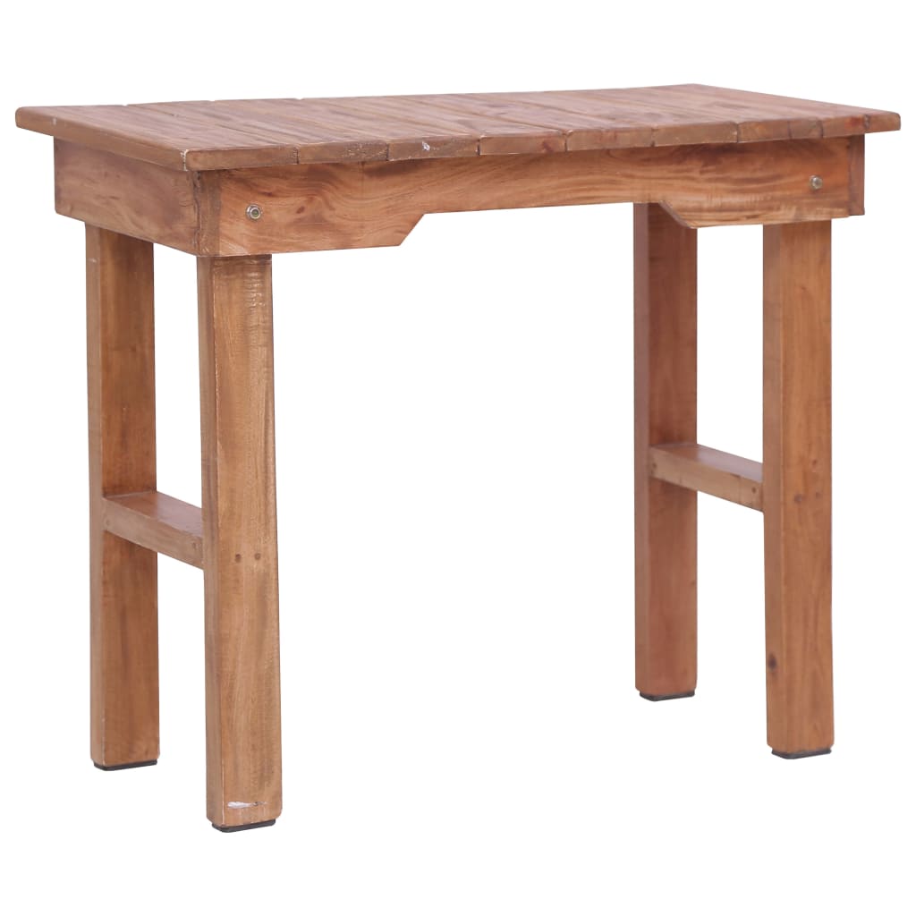 Side Table Brown Solid mahogany wood Medium Durable End Table