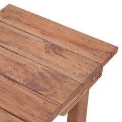 Side Table Brown Solid mahogany wood Medium Durable End Table
