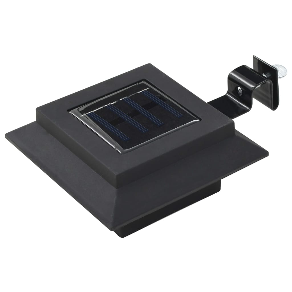 Outdoor Solar Lamps 12 pcs LED Square 4.7 Black