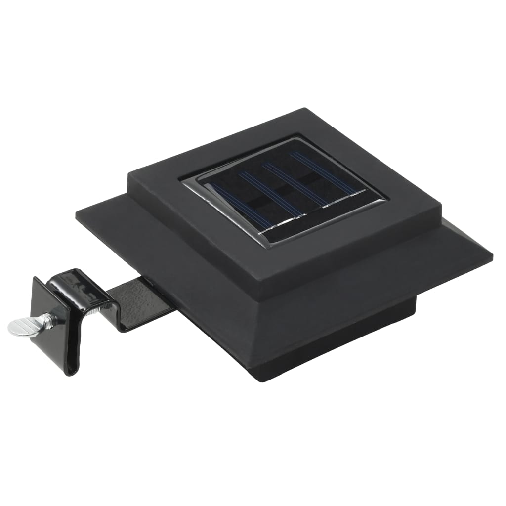 Outdoor Solar Lamps 12 pcs LED Square 4.7 Black