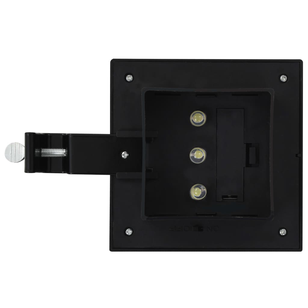 Outdoor Solar Lamps 12 pcs LED Square 4.7 Black