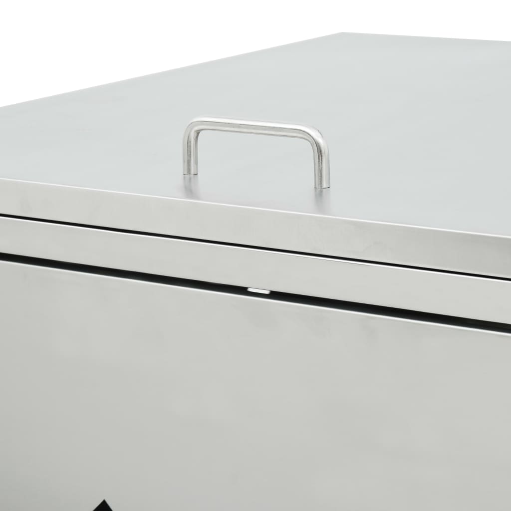 Double Wheelie Bin Shed 63.4 gal Stainless Steel