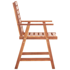 Outdoor Chair Set of 2 Natural wood Solid Acacia wood Standard