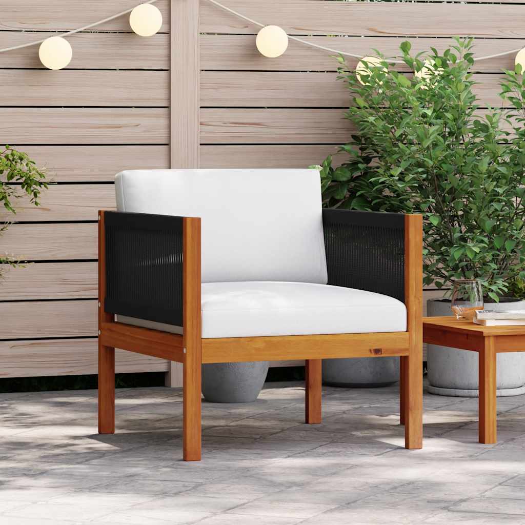 Garden Chair Natural wood color, black