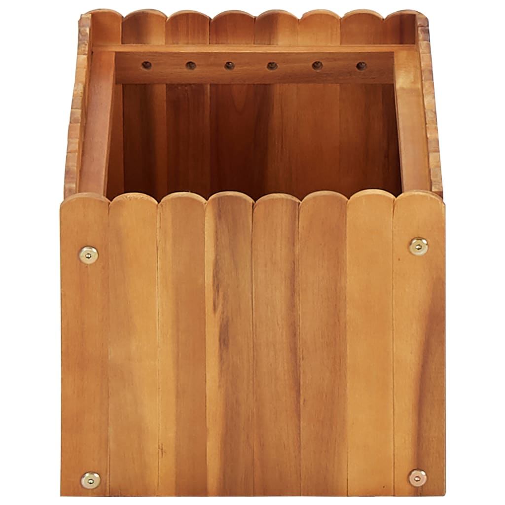 Garden Raised Bed 19.6x11.8x9.8 Solid Acacia Wood