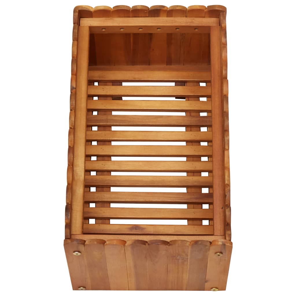 Garden Raised Bed 19.6x11.8x9.8 Solid Acacia Wood