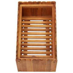 Garden Raised Bed 19.6x11.8x9.8 Solid Acacia Wood
